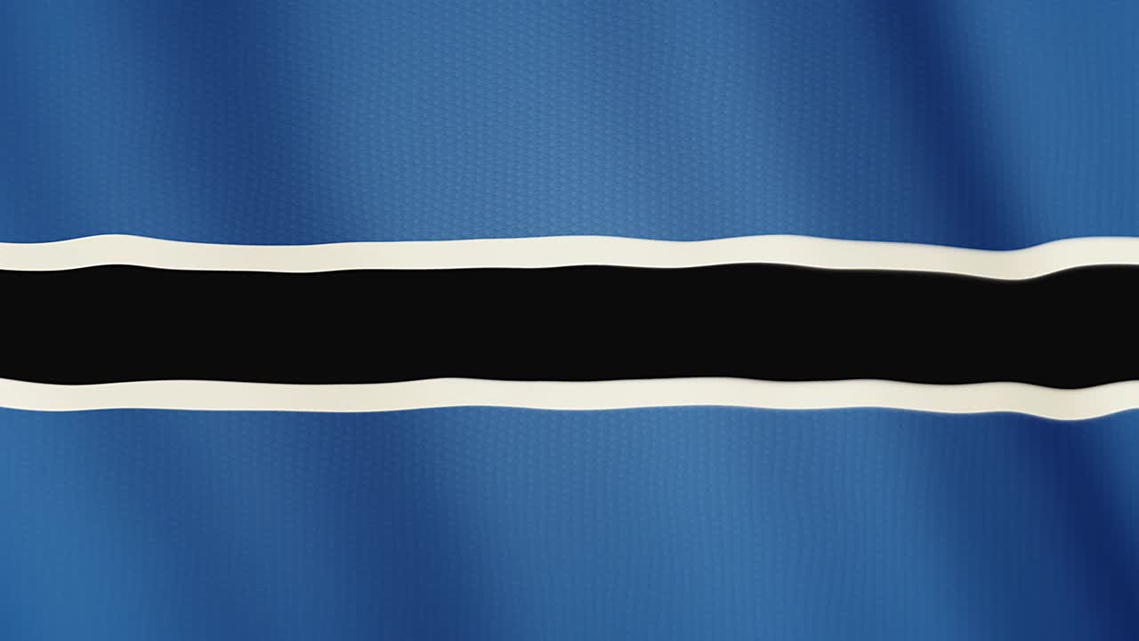 Botswana flag waving animation. Full Screen. Symbol of the country