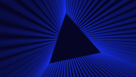 radiant blue triangle with enlightening light rays