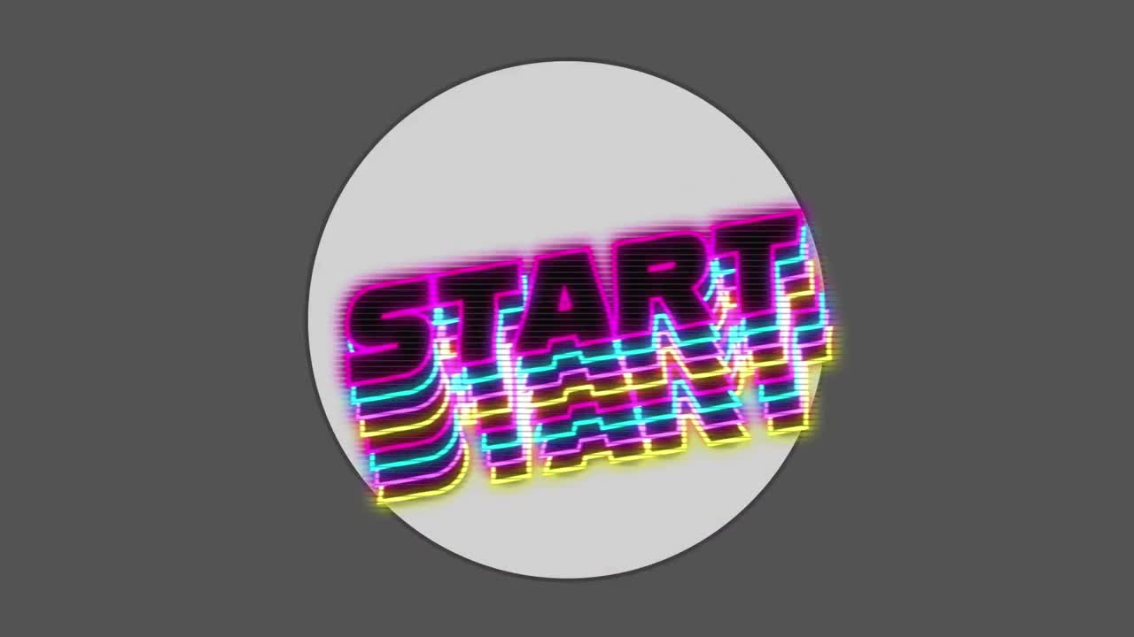 animación del comienzo sobre el círculo gris sobre fondo gris