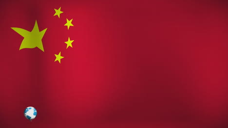 animación del globo y noticias falsas sobre la bandera de china