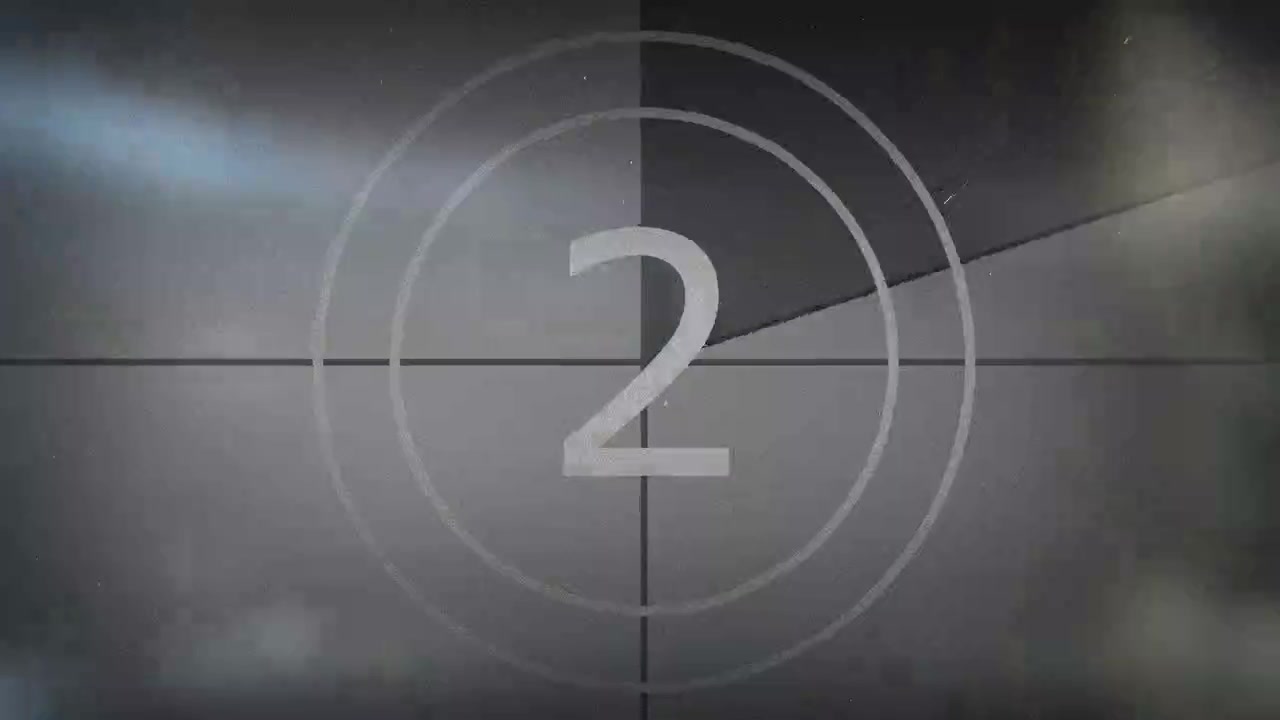 Vintage Film Countdown Leader with Light Leaks