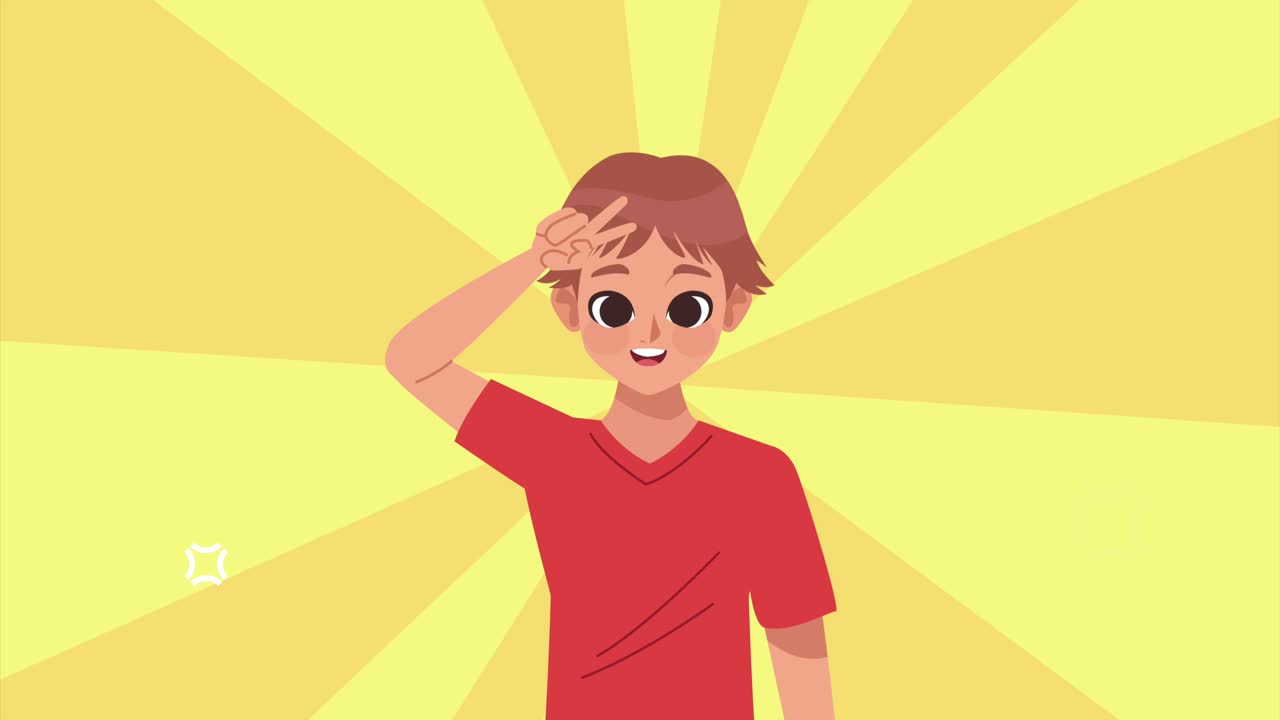 animación de personajes de jóvenes adolescentes