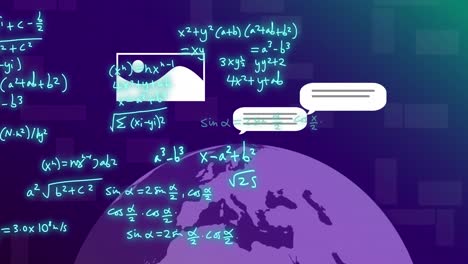 animación de todo el procesamiento de datos en todo el mundo con íconos
