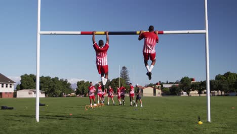 Rugby-players-training-on-the-field