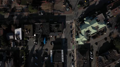 aerial view of the streets of horseshoe bay in british columbia, canada-1