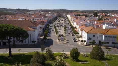 vila vicosa castle view of the city in alentejo, portugal