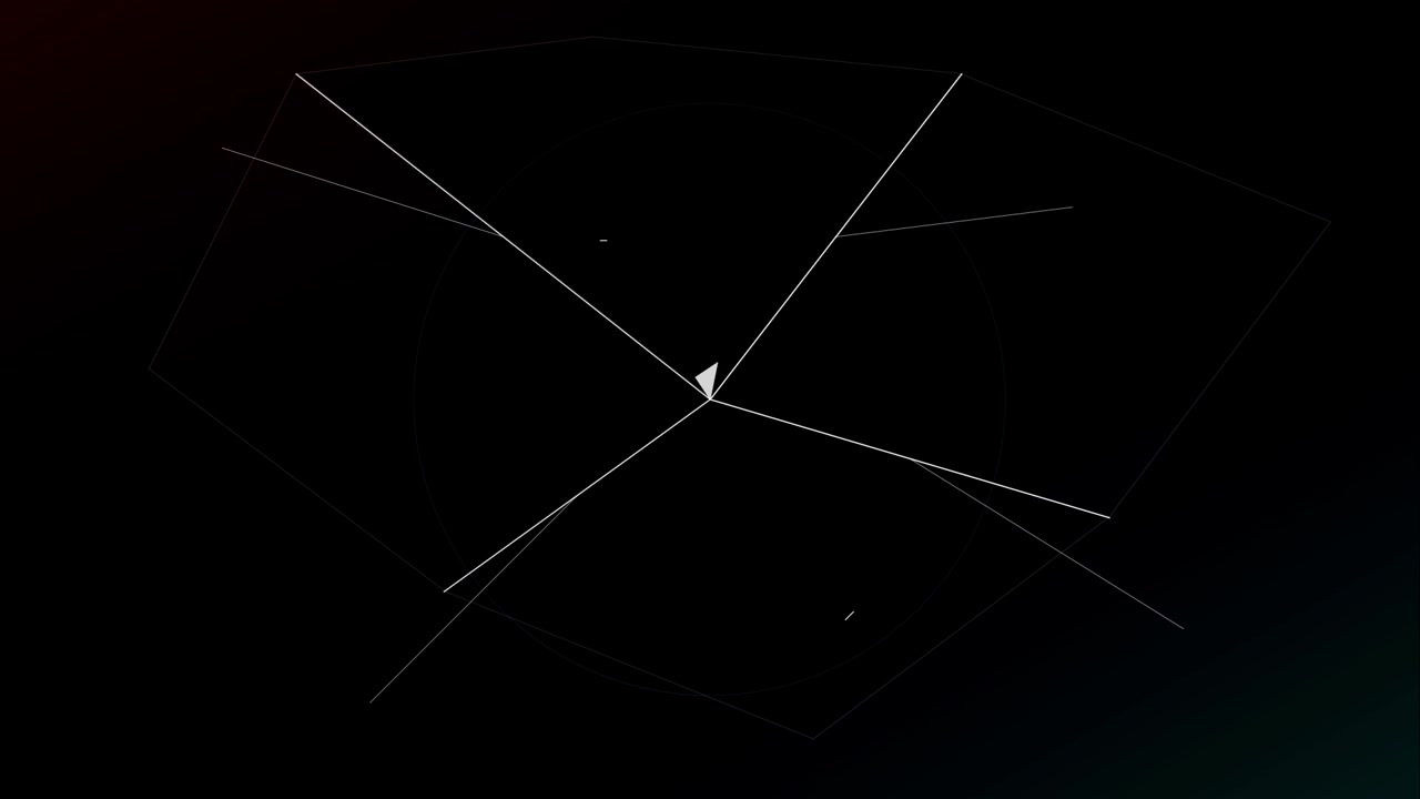 Abstract Geometric Motion Graphic with Floating Particles