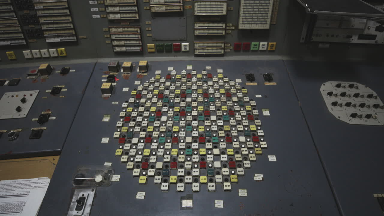 Chernobyl Nuclear Power Plant Control Panel In Pripyat, Ukraine - Close Up