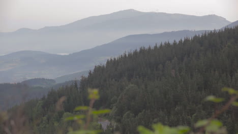 Moving-shot-along-German-mountains-in-summer