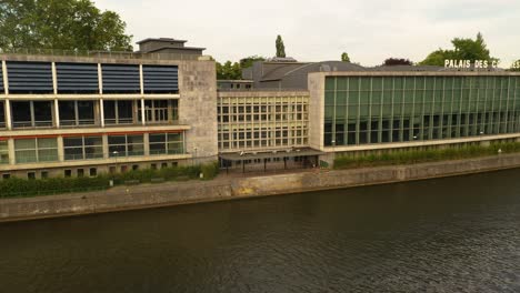 aerial view of liege's palais de congres and it's hotel