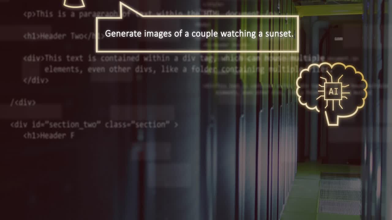 Animation of screen with online chat over computer servers