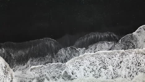 Slow-movement-of-waves-on-a-black-sand-beach-in-Iceland