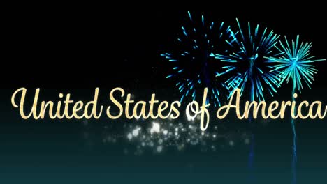 Text-Und-Feuerwerk-Der-Vereinigten-Staaten-Von-Amerika