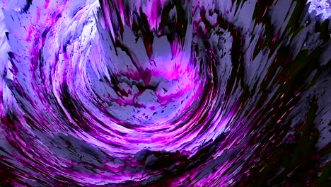 abstract explosion of a liquid changing texture in lilac tones, seamless loop. motion. rotating spiral shaped tornado