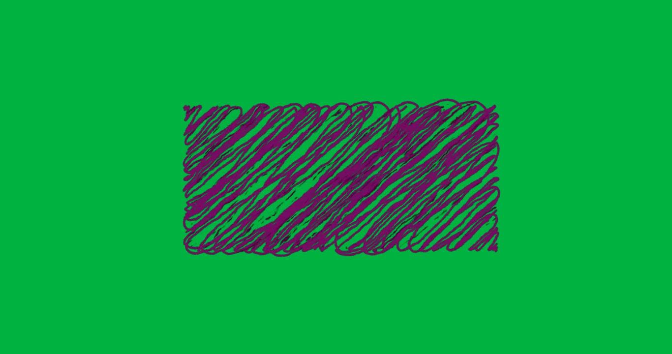 Rectangle noir abstrait se déplaçant sur fond transparent, illustrant un concept de design graphique.
