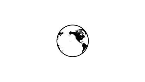 Earth animated line icon 4k animated icon to improve project and explainer video 4k planet earth