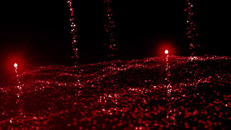 abstract red particle explosion animation