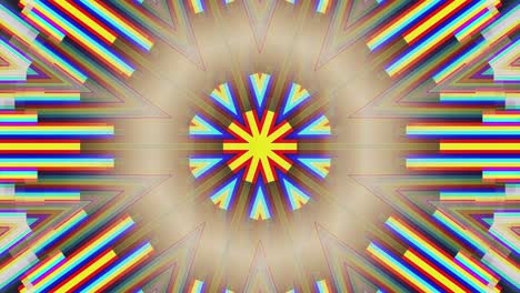 kaleidoscopio en movimiento. gráficos en movimiento de 4k