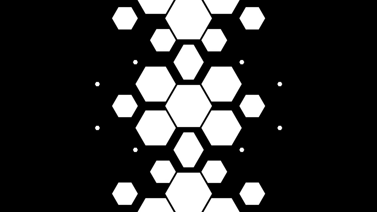 Abstract Geometric Hexagon Pattern Transition Animation