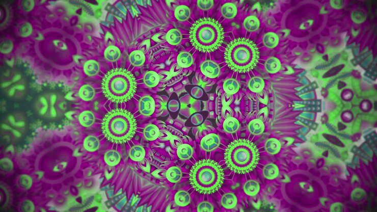 Motivo mandala caleidoscopico intricato