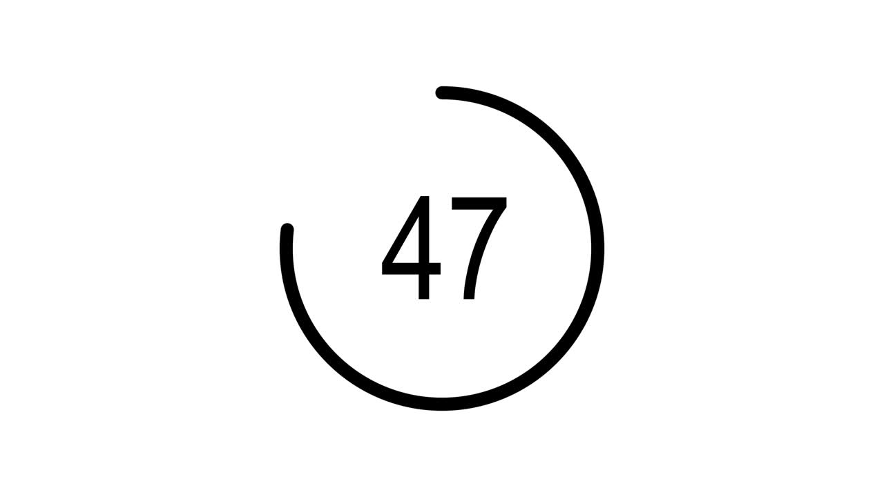 Pie chart, circle percentage diagram, loading circle on a white background. animation with optional luma matte.