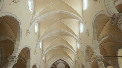 ceiling of main nave of tempio ossario in bassano del grappa, veneto, italy