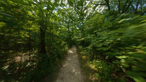 andar en bicicleta y correr por un sendero de piedra caliza triturada