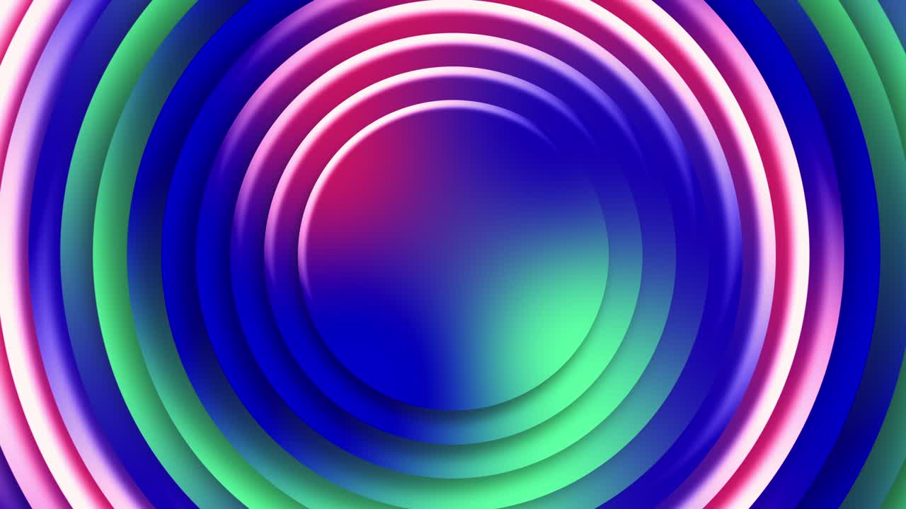 abstracto sin costuras patrón azul verde geométrico girar al círculo anillo animación fondo abstracto para la presentación de negocios. bucle sin costuras 4k render 3d