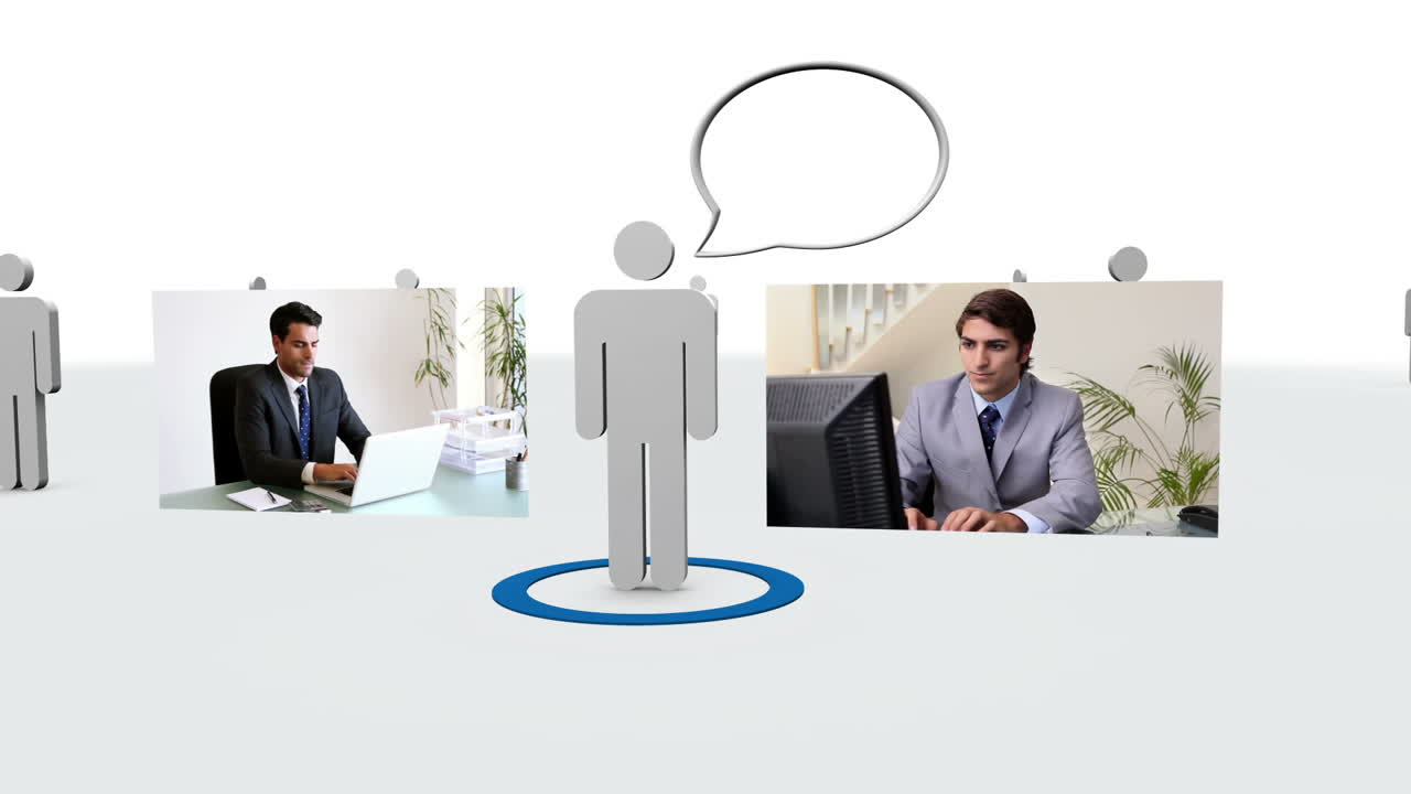 Video bisnis di samping siluet