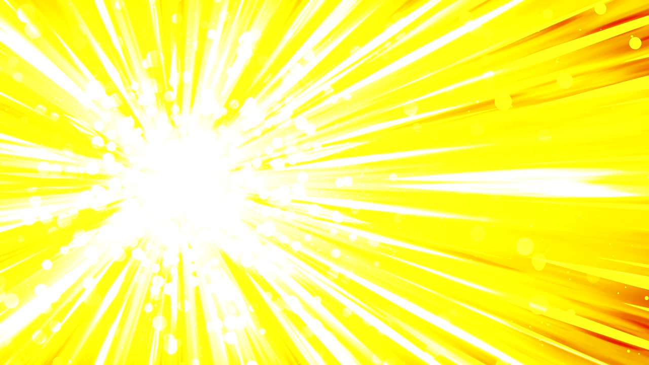 Animación de haces de luz estilo dibujo animado. Fondo de sol brillante. Rayos de sol en el cielo. Diseño de bucle abstracto