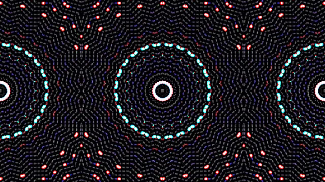 Beautiful abstract kaleidoscope that shines, a radiant light that regulates the subtle movements