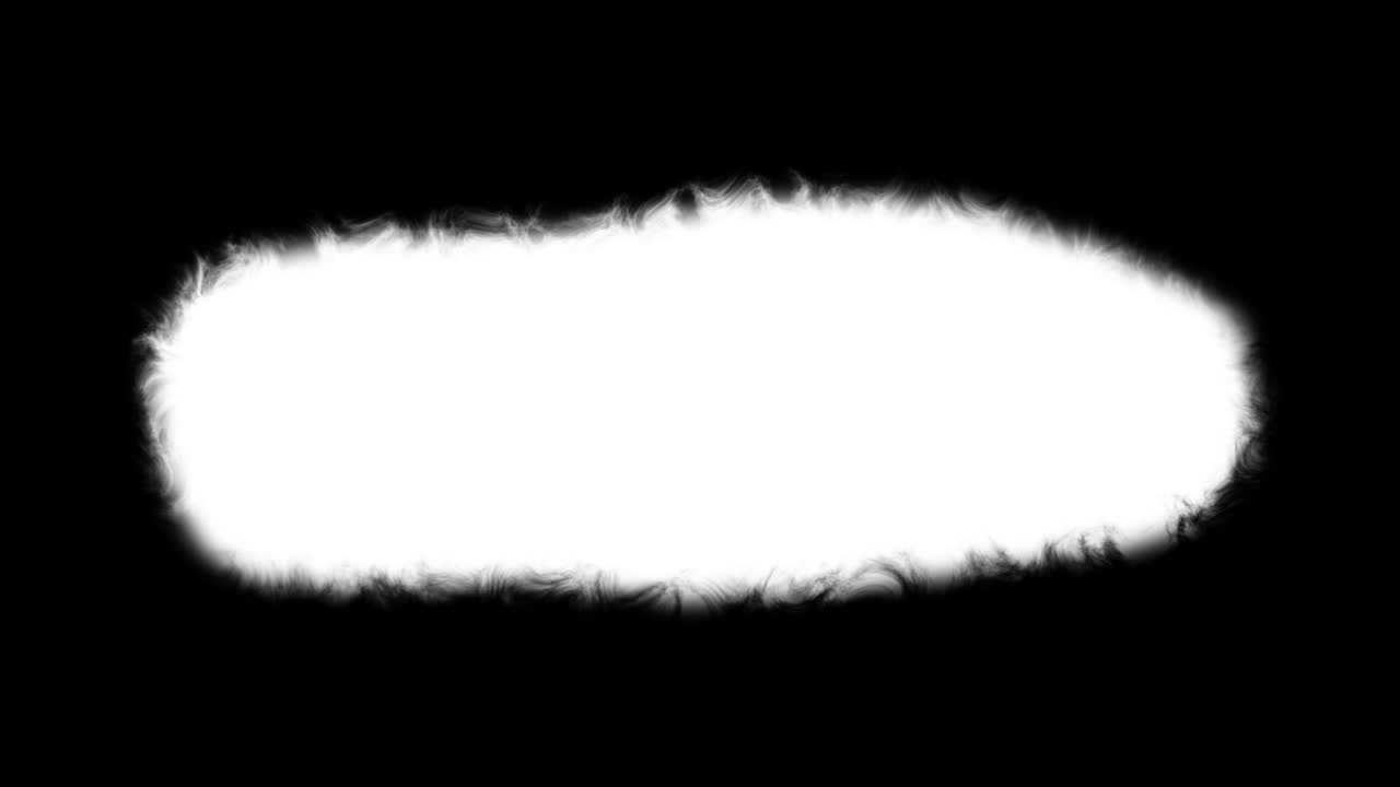 Abstract white shape on black background