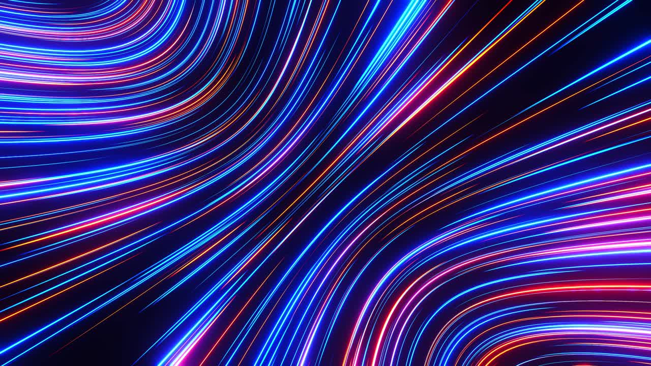 flowing abstract neon lines. loop animation | freepik