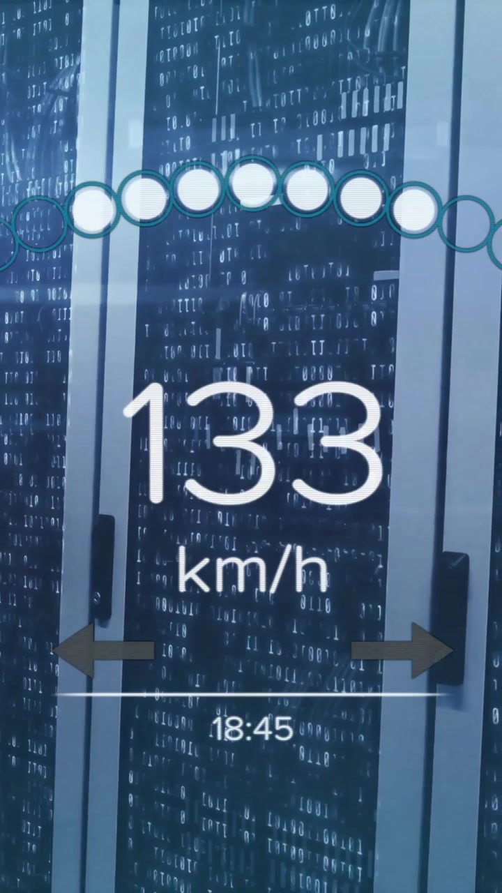 Animation of car panel over server room