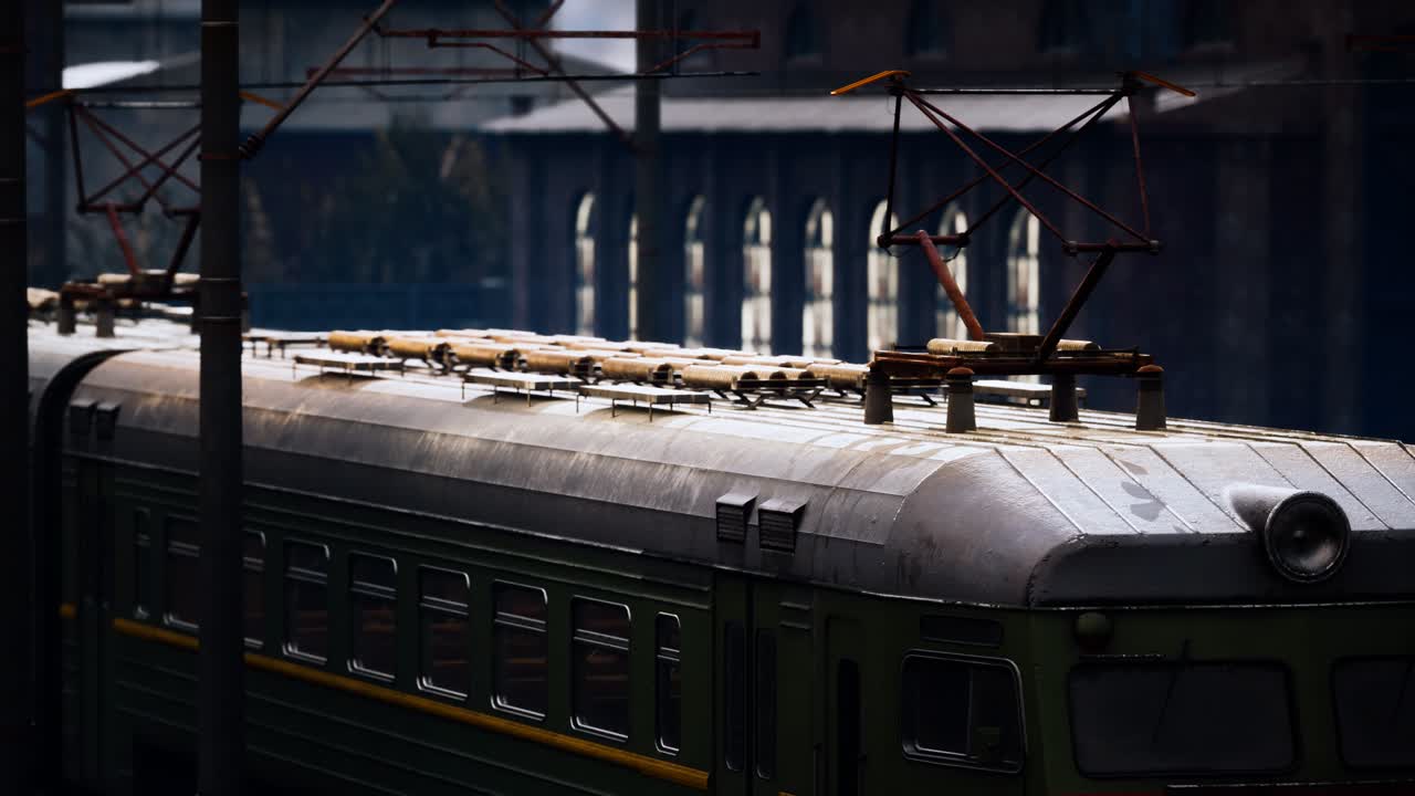 antigua estación de trenes eléctricos soviéticos