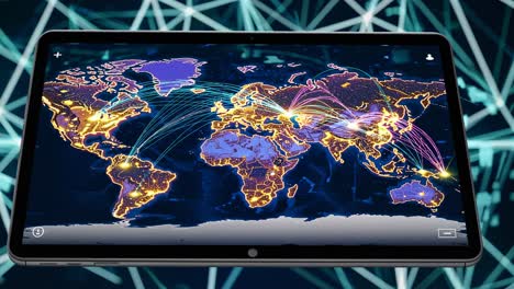 global network visualization on tablet