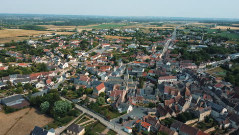 aerial view of a french village