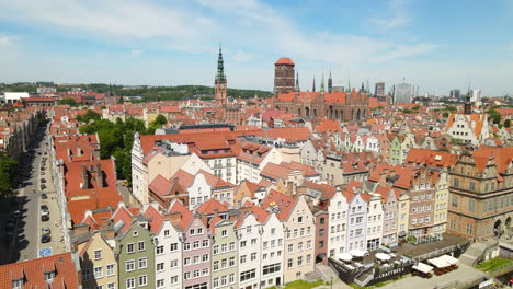 old town apartments in gdansk, poland around the basilica of st