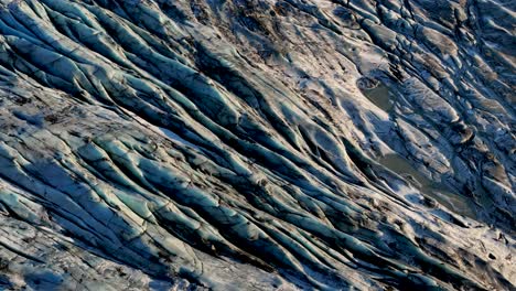 vatnajokull mountain range at haoldukvisl glacier in south iceland - drone shot