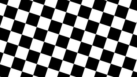 animación en bucle giratorio de tablero de ajedrez en blanco y negro