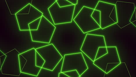 patrón abstracto de hexágonos verde neón y láser