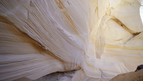 woman in amazing landscape of grand staircase escalante national monument, natural landmark of utah usa