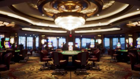 an elegant casino interior showcasing a luxurious atmosphere with vibrant lighting, gaming tables, and slot machines set against a softly lit background