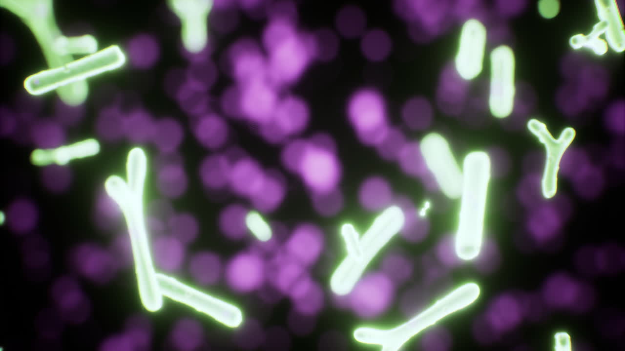 Exploring the intricate world of microorganisms under vibrant illumination