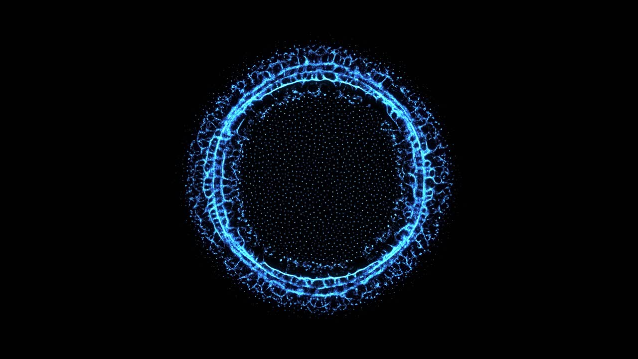 crecimiento orgánico de pulsación del anillo micelial azul