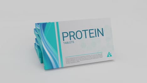 protein tablets in medicine box