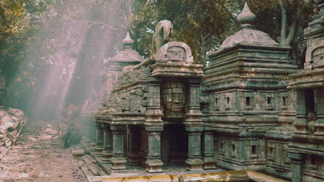 ancient ruins of a jungle temple