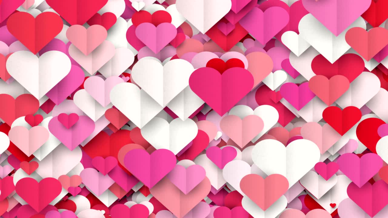Forme di cuore colorate. Concetto di San Valentino