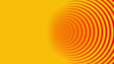 abstract yellow and orange tunnel design