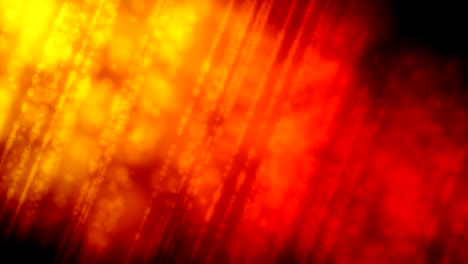 puntos brillantes multicolores y no enfocados en una fila diagonal como el bucle de fondo de vídeo bokeh 4k - amarillo, rojo